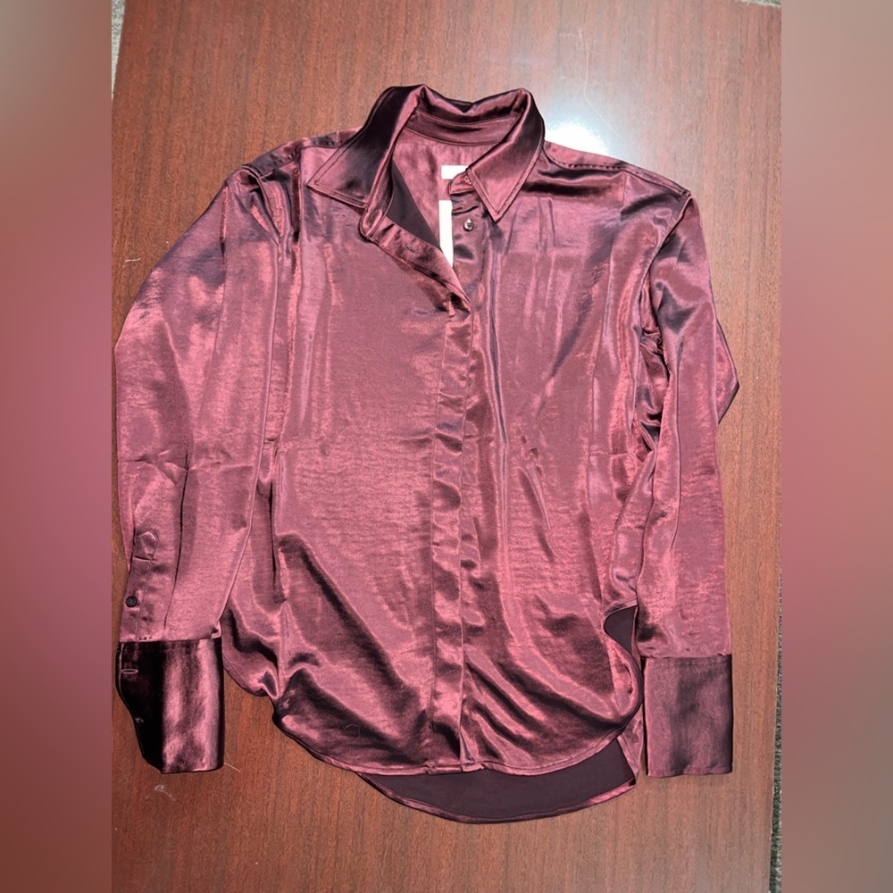 Good American Deep Burgundy Blouse - Picture 4 of 7